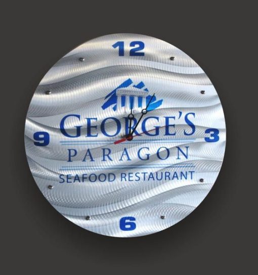 Business Logo Georges Paragon Metal Clock  2 800 600 80