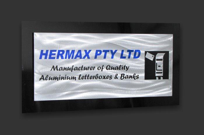 Company Metal  Sign Hermax letterboxs 5 800 600 80