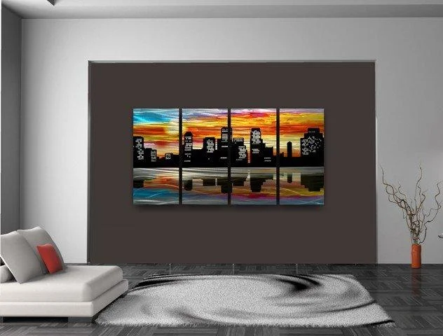 Metal Wall Art City