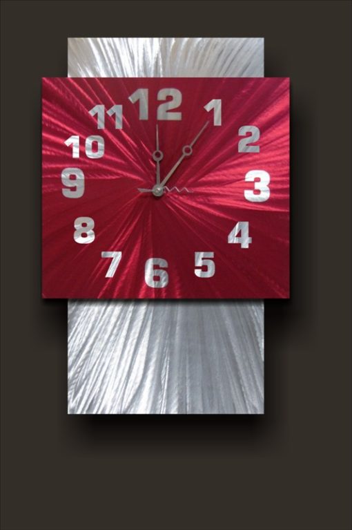 Red Wall Clock Design
