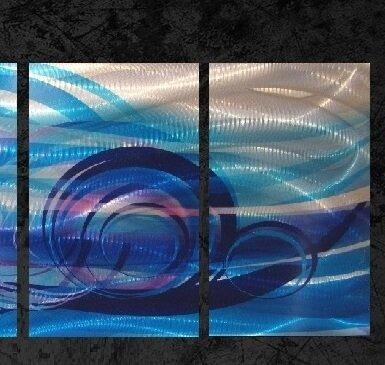 Ocean Dance blue metal art design 2
