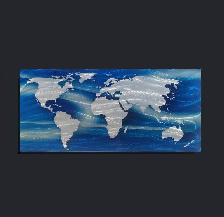 Metal World Map Large Metal World Map World Map Home or office