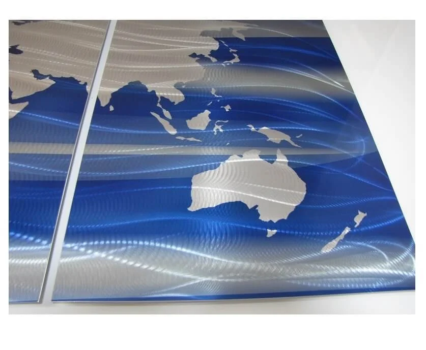 Metal World Map Wall Art no2 - Image 5