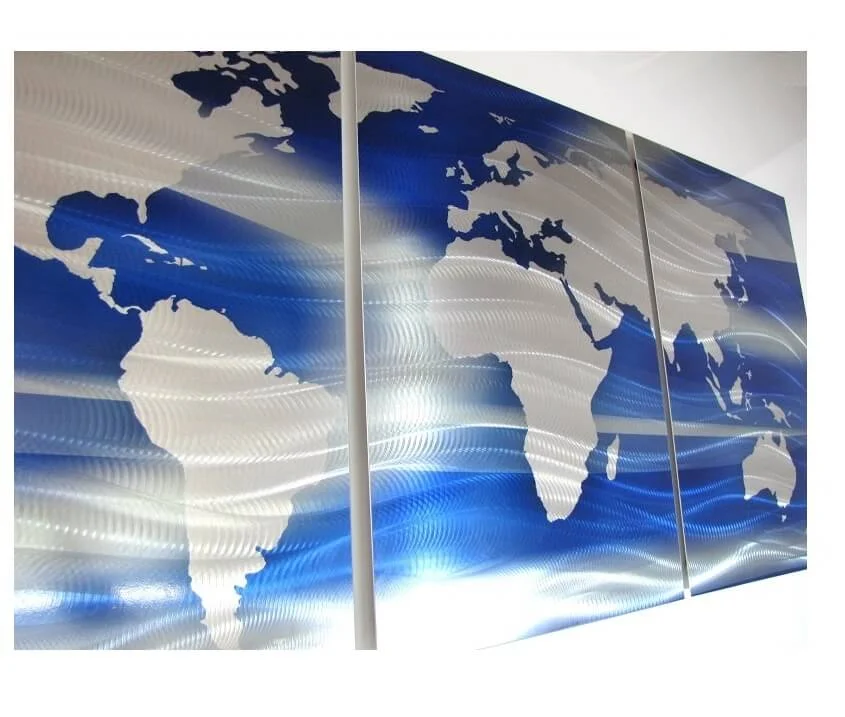 Metal World Map Wall Art no2 - Image 8