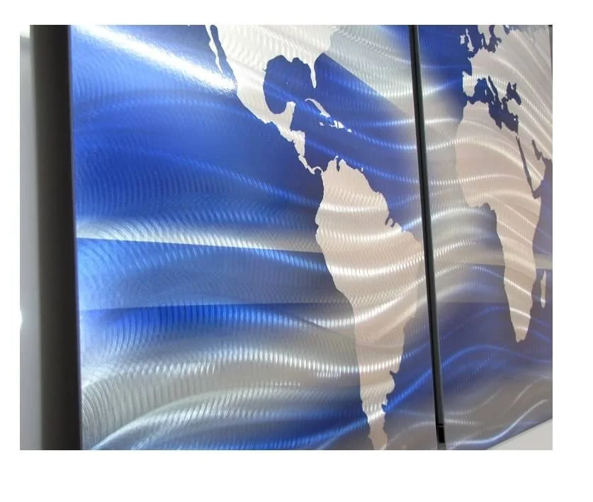 Metal World Map Wall Art no2 - Image 9