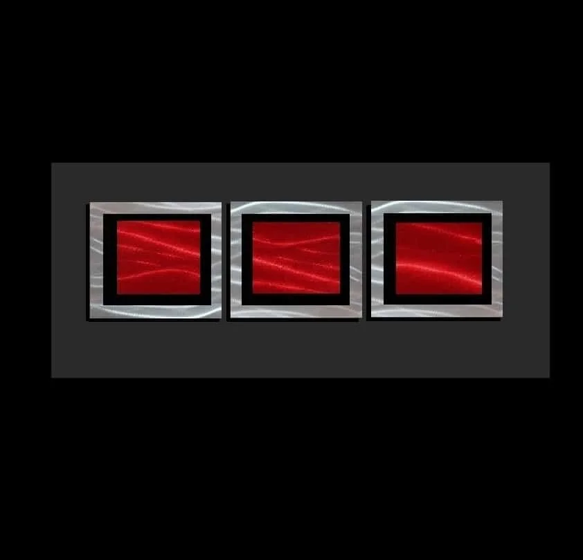 metal wall art red