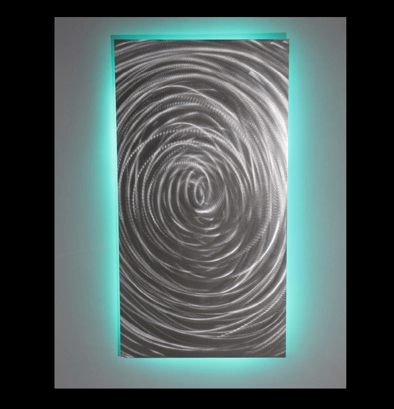 Vortex Single Panel LED light - Metalistik Metal Wall Art