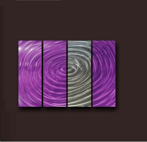 wall art purple 3 panel design