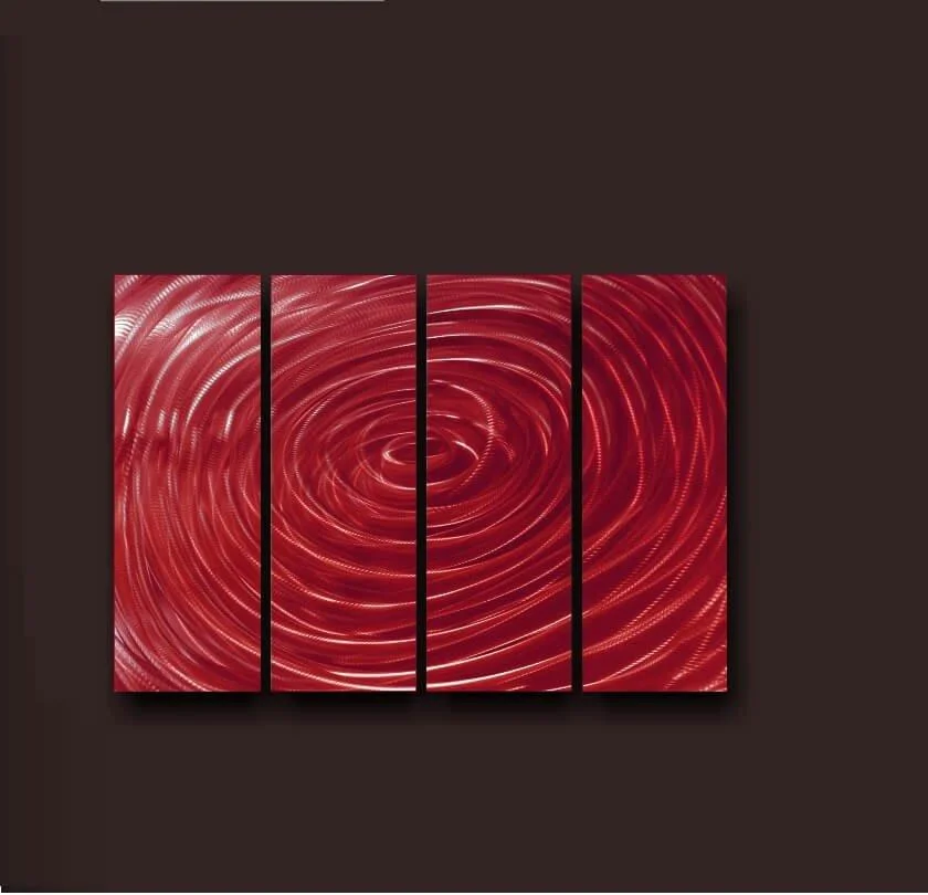 metal wall art red