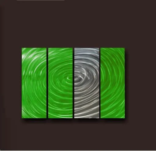 Lime green metal art 3