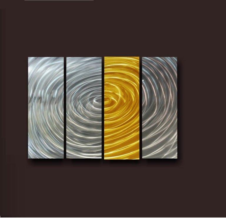 Gold metal art Modern gold wall art Gold art Australia