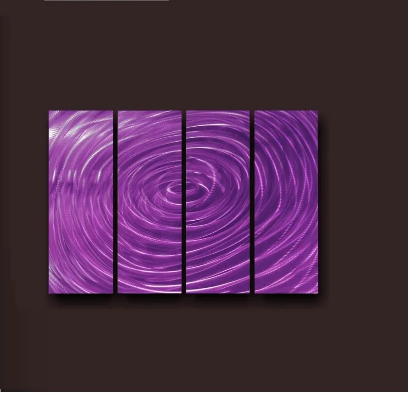 Purple metal art purple art 4 panel