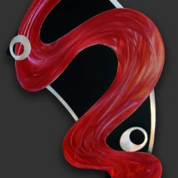 "Zodiac" Metal Wall Sculpture Red