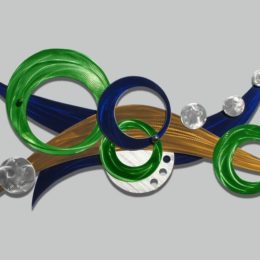 green metal sculpture
