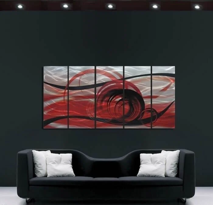 Metal Red Wall Art Design