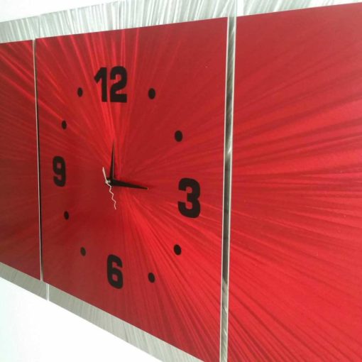 Extra Large Wall Clock Red 1