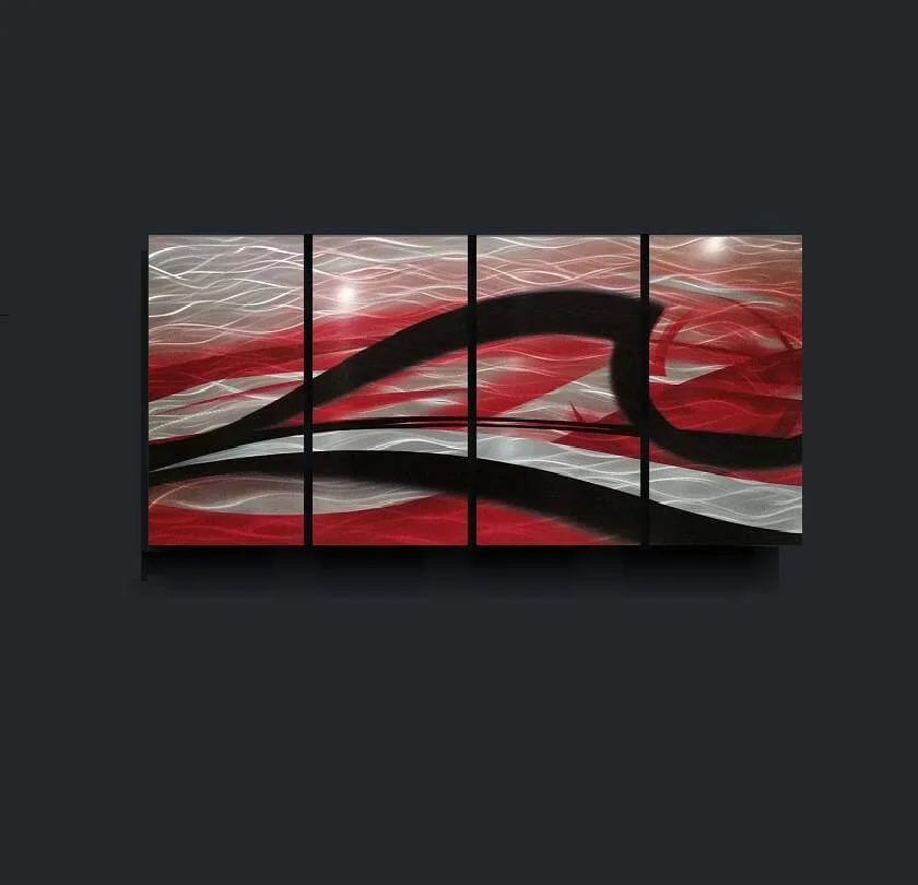 Mystic (Red Metal Art) metal wall art Australia red and black design