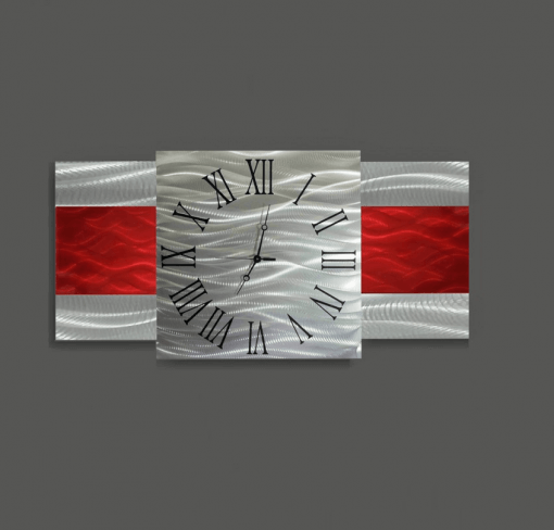 Red clock roman numerals 1