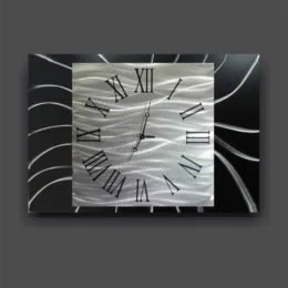 Black wall clock roman numerals