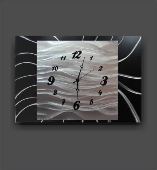 Black Wall Clock Contemporary 2