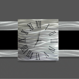 Black Rectangle clock roman numerals