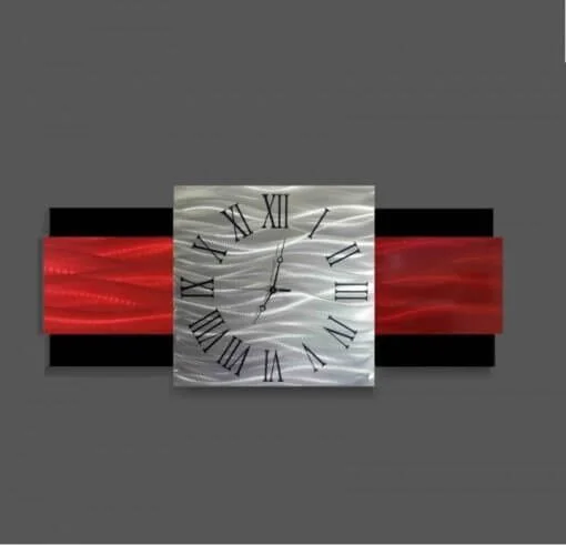 Red & black clock roman numerals