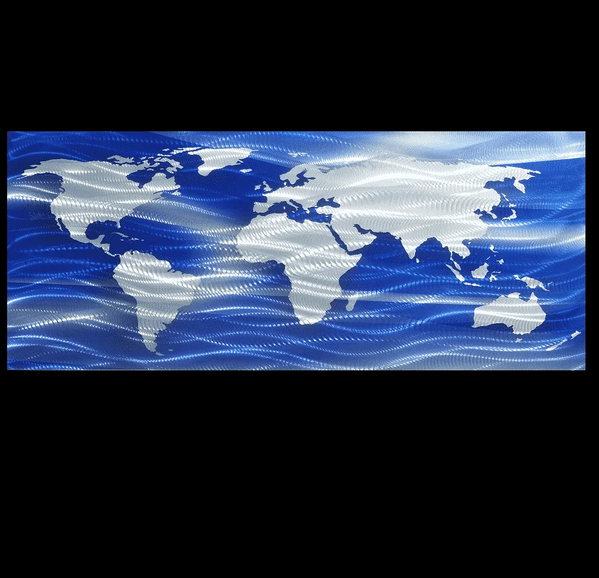 Metal World Map Metal World Map Wall Art