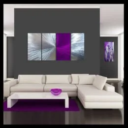 Large Purple Metal Wall Art