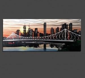 Brisbane City Metal Wall Art