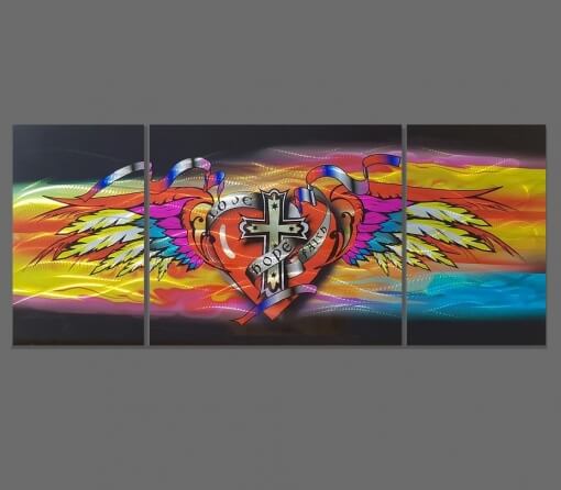 Love Hope Faith Metal Wall Art 1