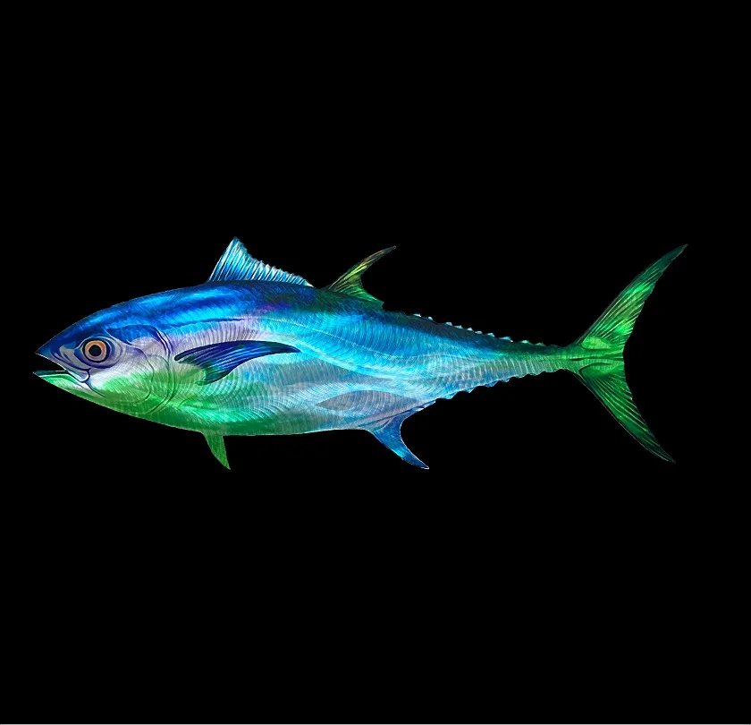 Wahoo Metal Fish Blue Tuna Metal Wall Art