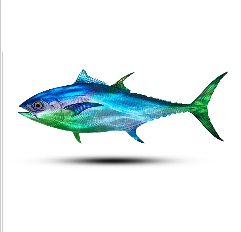 Wahoo Metal Fish Tuna Blue & Green - Image 4