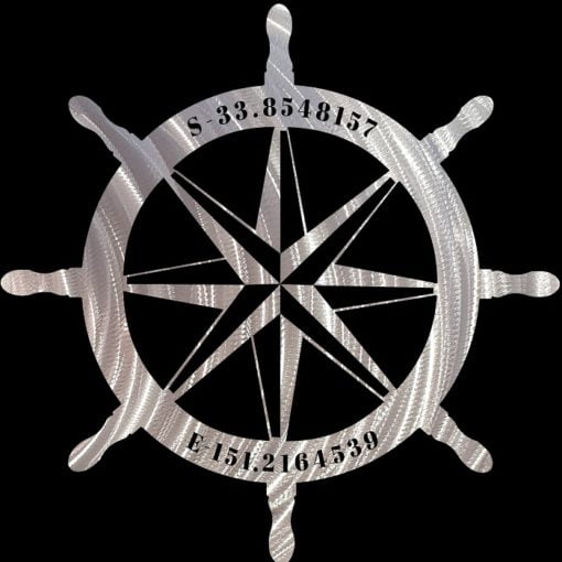 nautical metal ship wheel