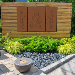 metal garden Buddha Screen