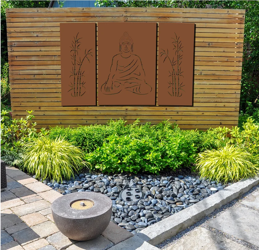 Buddha Screen metal garden Buddha Screen