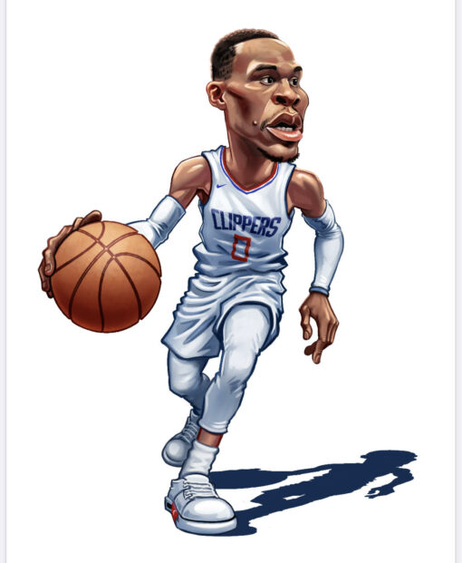 Basketball caricatureRussell Westbrook