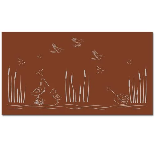 wetlands metal garden screen
