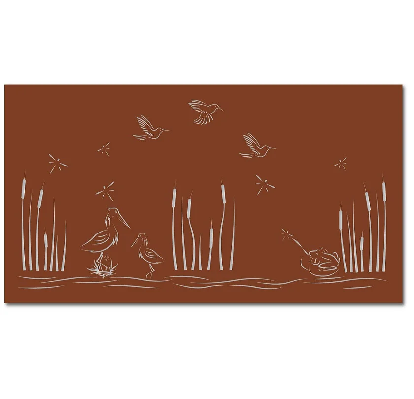 Wetlands wetlands metal garden screen