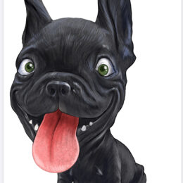 Dog caricature artist