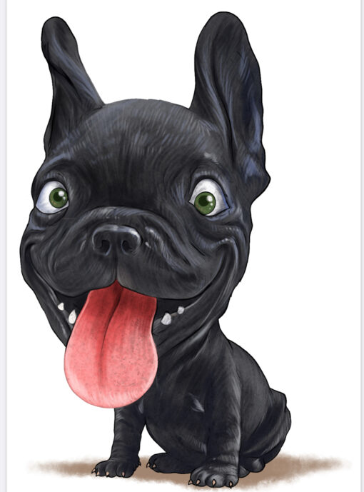 Dog caricature artist