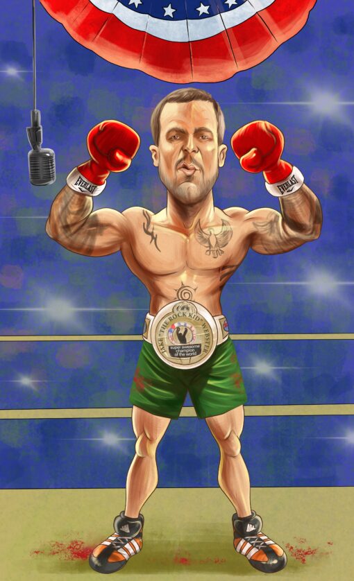 boxing caricature
