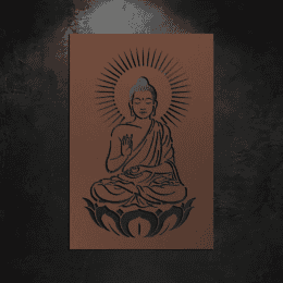 Buddha Metal Wall Art – Zen Spiritual Wall Decor