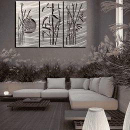 Bamboo Metal Wall Art Australia Large Bamboo Wall Decor 3 Panel Metal Wall Art Botanical Metal Wall Art Nature Inspired Wall Art Zen Home Decor Modern Metal Wall Sculpture Aluminium Wall Art Australia